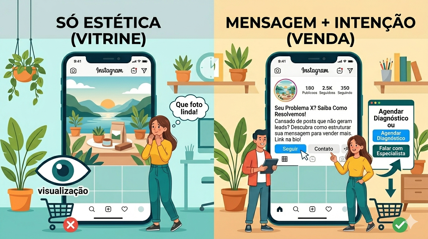 Conteúdo bonito sem estratégia